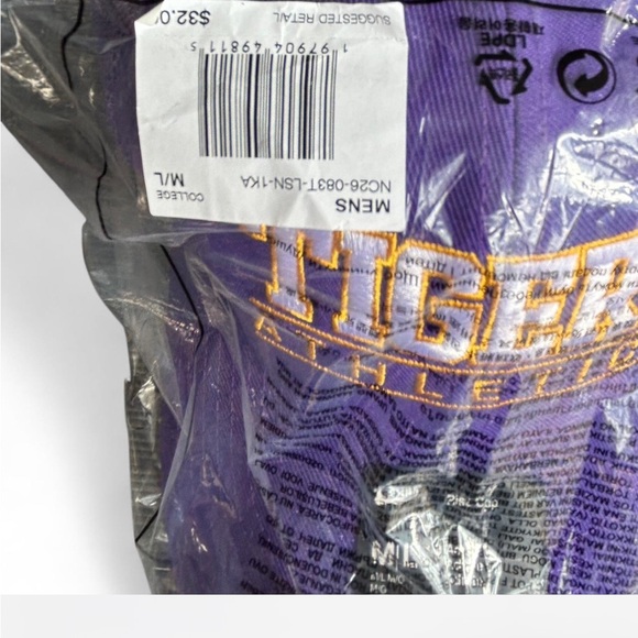 Nike LSU Tigers purple and yellow athletic cap M/L NEW - Picture 3 of 7
